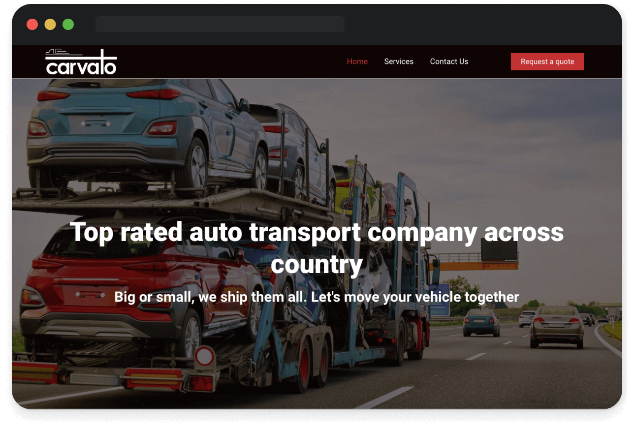 Carvato Transport Website