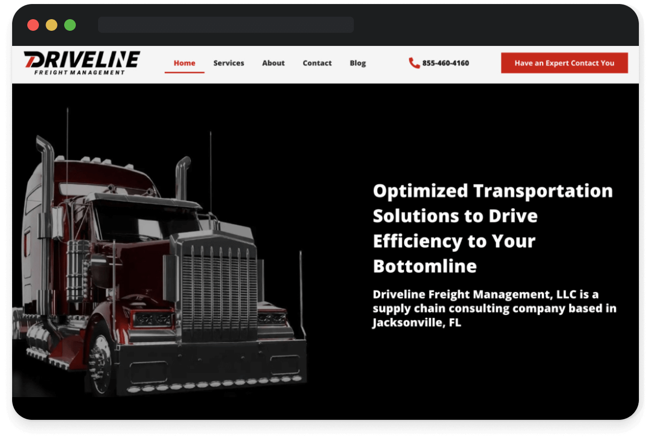 Driveline Freight Website