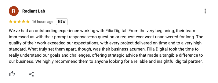 filia digital review from radiant lab