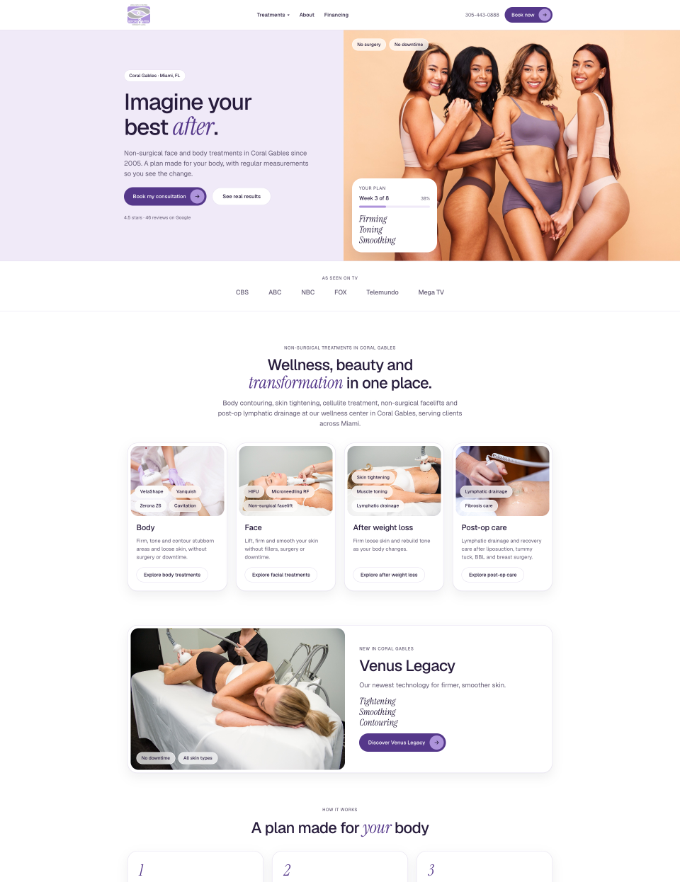 Before & After Wellness homepage