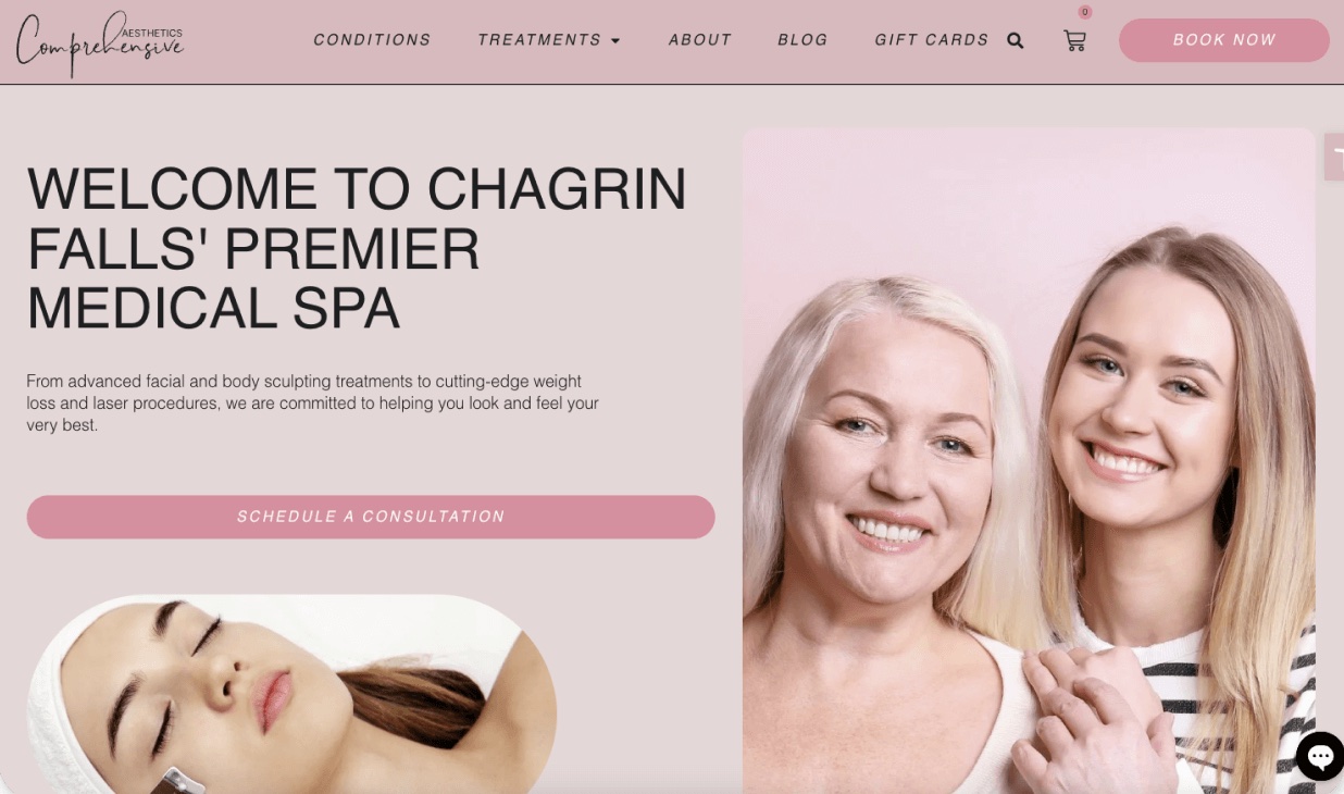 Comprehensive Aesthetics website