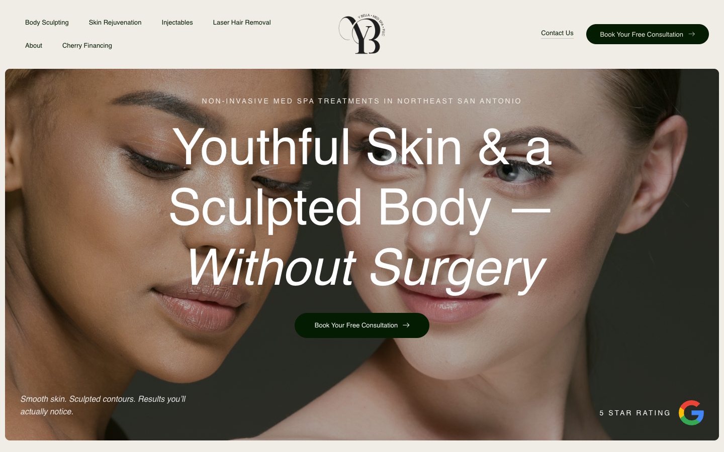 Ybella Med Spa website